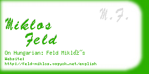 miklos feld business card